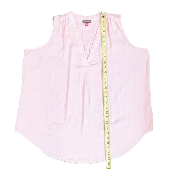 Blush-Colored V-Neck Rumple Blouse — Vince Camuto Women's 1X - Picture 12 of 12